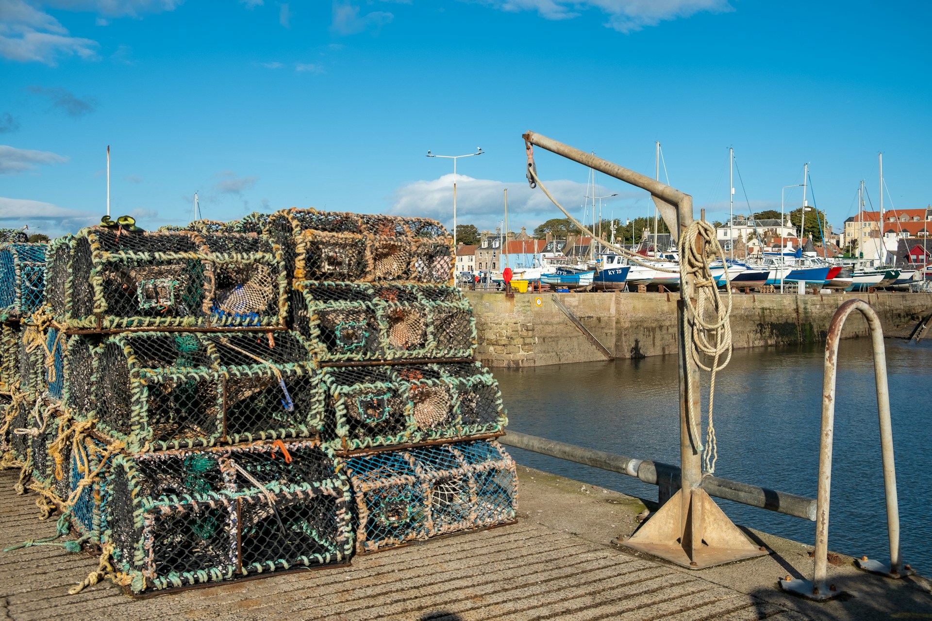 Empty fishing baskets in a pile