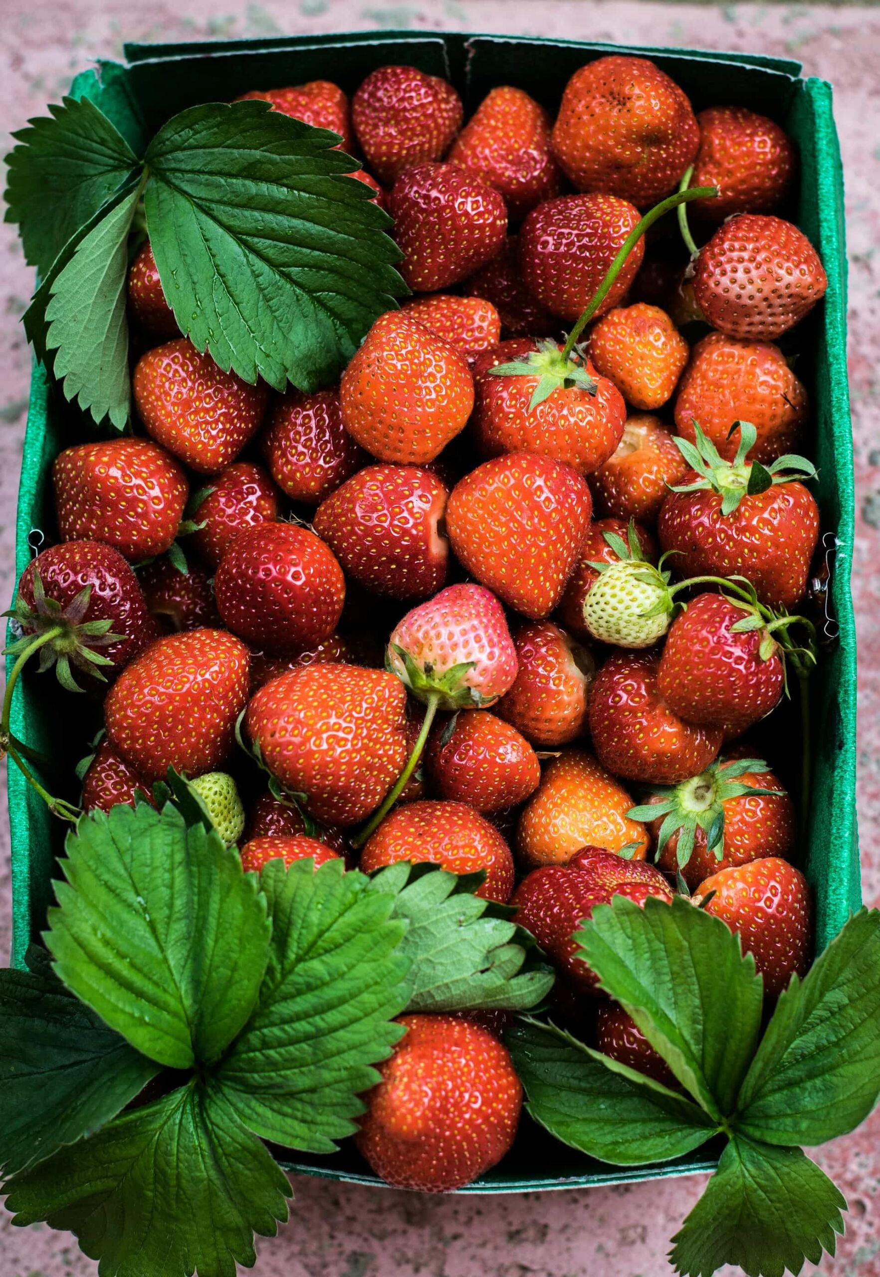 A punnet of strawberries